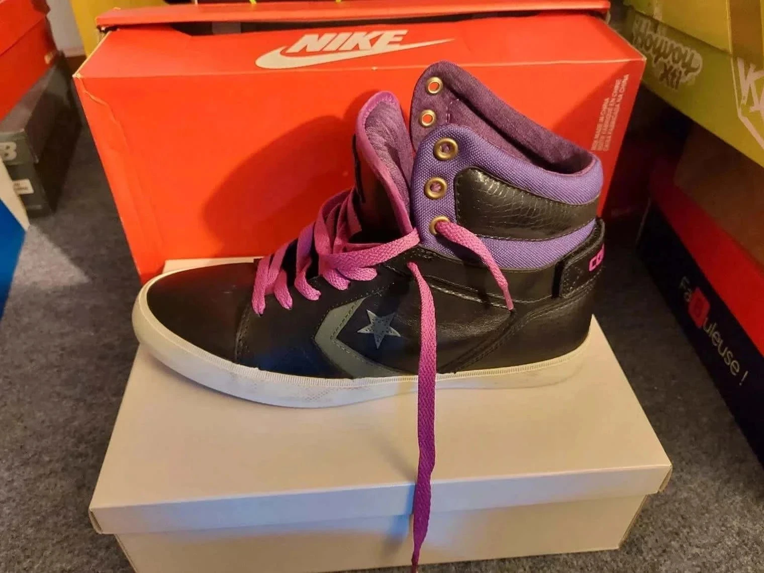 Converse couro tamanho 39 alta – photo 2
